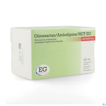 Olmesartan/amlodipin/hct eg 40/10/25,0 comp pel100
