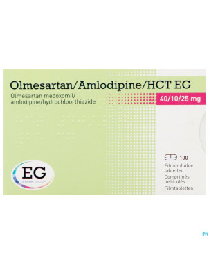 Olmesartan/amlodipin/hct eg 40/10/25,0 comp pel100