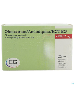 Olmesartan/amlodipin/hct eg 40/10/25,0 comp pel100