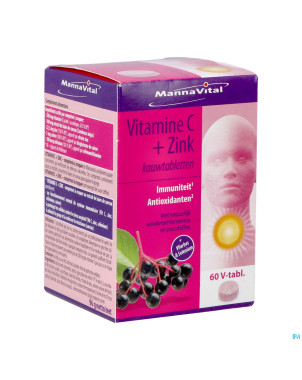 Mannavita vitamine c + zinc    comp a croquer 60