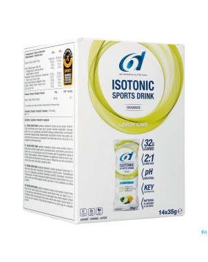 6d isotonic sports drink lemon lime prd sach14x35g