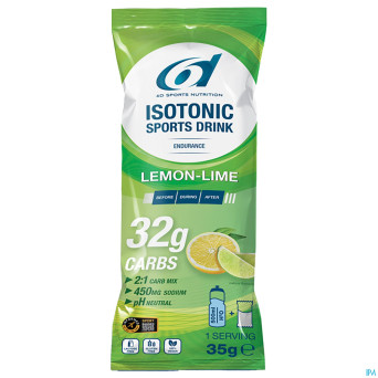 6d isotonic sports drink lemon lime prd sach14x35g