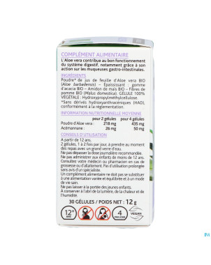 Arkogelules aloe vera bio   caps 30