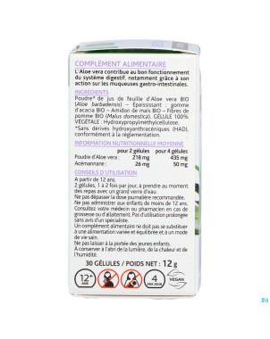 Arkogelules aloe vera bio   caps 30