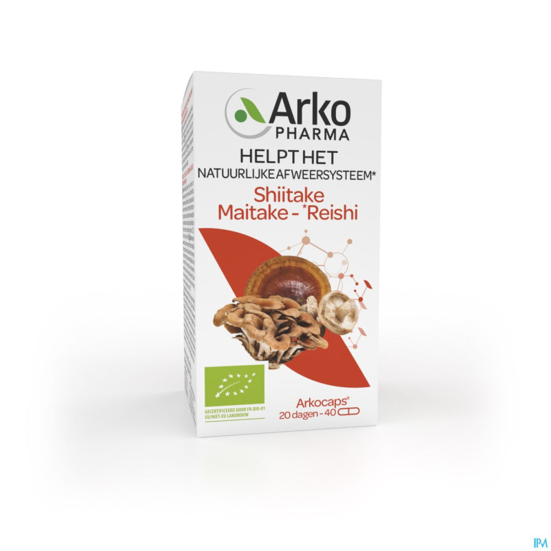 Arkogelules shiitake maitake reishi bio    caps 40