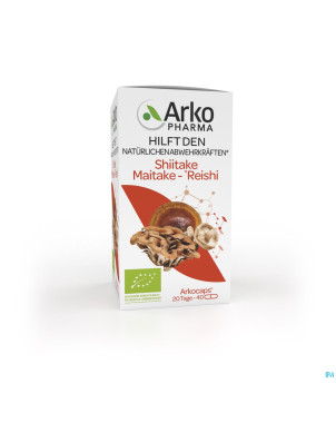 Arkogelules shiitake maitake reishi bio    caps 40