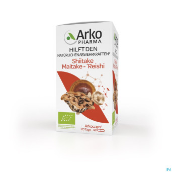 Arkogelules shiitake maitake reishi bio    caps 40