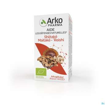 Arkogelules shiitake maitake reishi bio    caps 40
