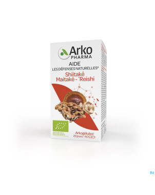Arkogelules shiitake maitake reishi bio    caps 40