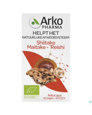 Arkogelules shiitake maitake reishi bio    caps 40