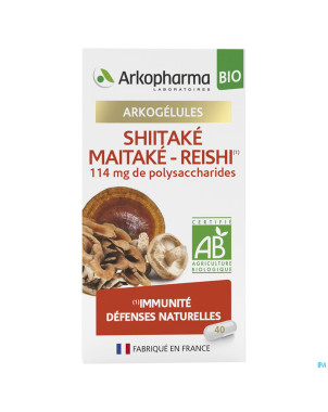 Arkogelules shiitake maitake reishi bio    caps 40