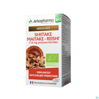 Arkogelules shiitake maitake reishi bio    caps 40
