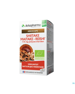 Arkogelules shiitake maitake reishi bio    caps 40