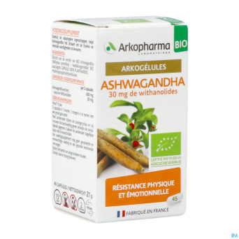 Arkogelules ashwagandha bio caps 45