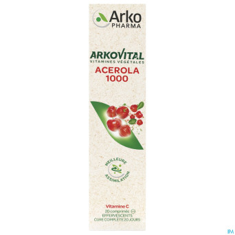 Arkovital acerola 1000 effervescent vit c  comp 20