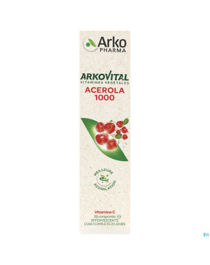 Arkovital acerola 1000 effervescent vit c  comp 20