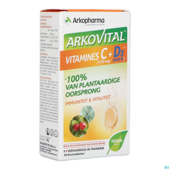 Arkovital acerola 1000 vit c + d3 eff.    comp 20