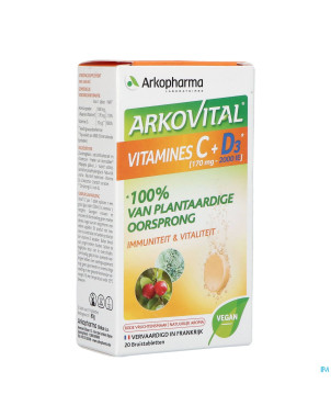 Arkovital acerola 1000 vit c + d3 eff.    comp 20