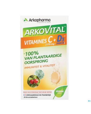 Arkovital acerola 1000 vit c + d3 eff.    comp 20