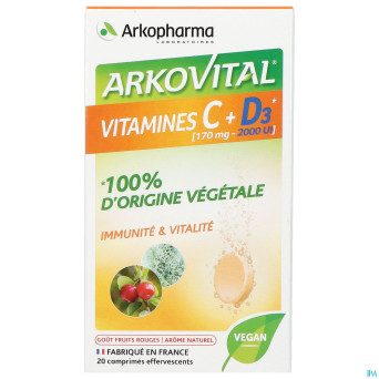 Arkovital acerola 1000 vit c + d3 eff.    comp 20