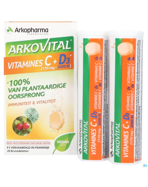 Arkovital acerola 1000 vit c + d3 eff.    comp 20