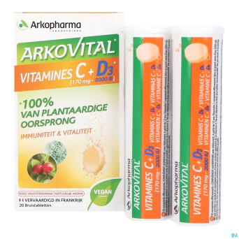 Arkovital acerola 1000 vit c + d3 eff.    comp 20