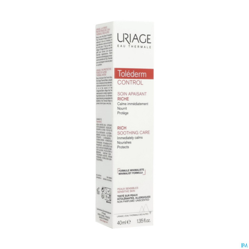 Uriage tolederm soin riche apaisant    40ml