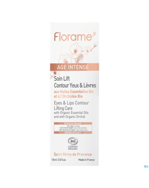 Florame age soin lift contour yeux levres bio 15ml
