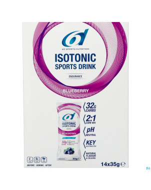 6d isotonic sports drink blueberry pdr sach 14x35g