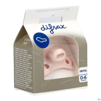 Difrax sucette dental 0-6m uni/pure rose/blossom
