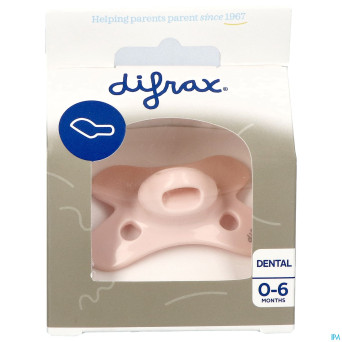 Difrax sucette dental 0-6m uni/pure rose/blossom