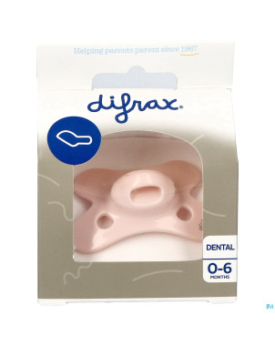 Difrax sucette dental 0-6m uni/pure rose/blossom
