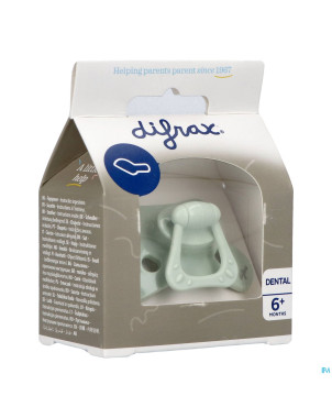 Difrax sucette dental +6m uni/pure vert/pistache