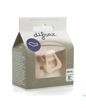 Difrax sucette dental +6m uni/pure rose/blossom