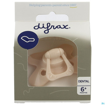 Difrax sucette dental +6m uni/pure rose/blossom