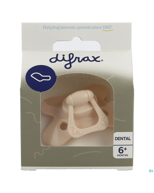 Difrax sucette dental +6m uni/pure rose/blossom