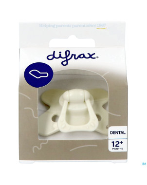 Difrax sucette dental +12m uni/pure creme/popcorn