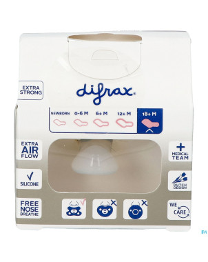Difrax sucette dental +18m uni/pure bleu fonc/ev.