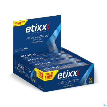 Etixx high protein bar cookie & cream    12x55g