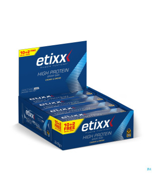 Etixx high protein bar cookie & cream    12x55g