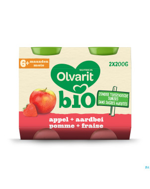 Olvarit bio pomme fraise    6m 2x200g