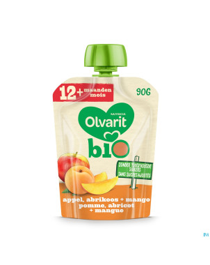 Olvarit bio pomme abricot mangue    12m 90g