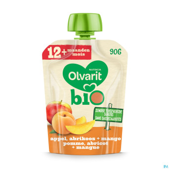 Olvarit bio pomme abricot mangue    12m 90g