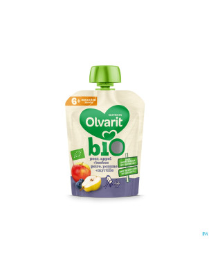 Olvarit bio poire pomme myrtille    6m 90g