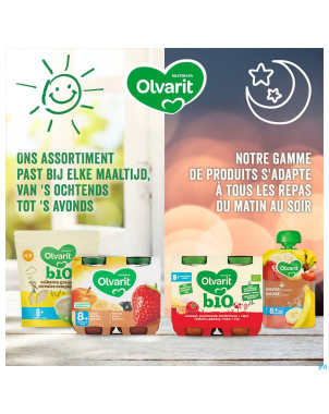 Olvarit bio poire pomme myrtille    6m 90g