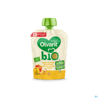 Olvarit bio pomme peche coing    12m 90g
