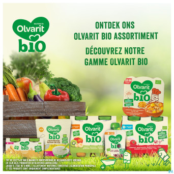 Olvarit bio pomme peche coing    12m 90g