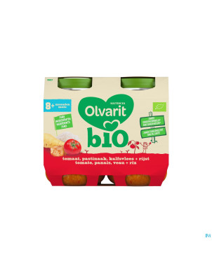 Olvarit bio tomate panais veau riz    8m 2x200g