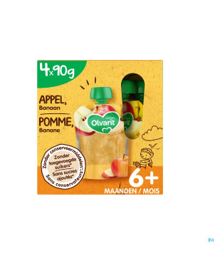 Olvarit bio pomme banane    multipack  6m 4x90g