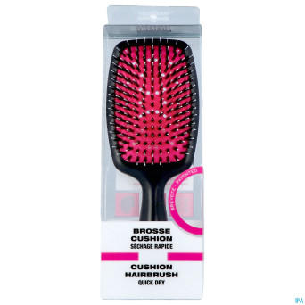 Brosse rectangulaire cushion rose s/boite asie
